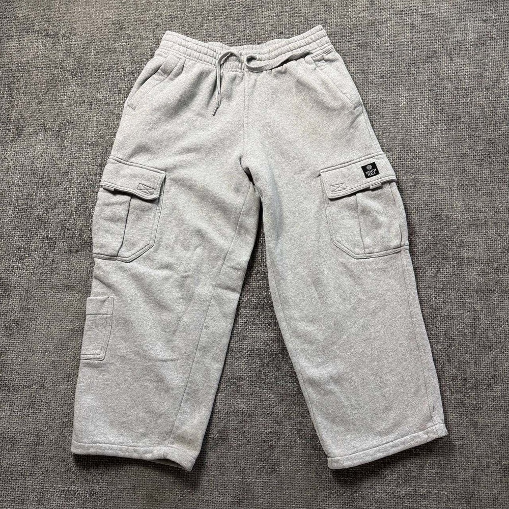 Ninth Hall Cargo Sweatpants Mens Small Grey Baggy Wide Leg Utility Joggers